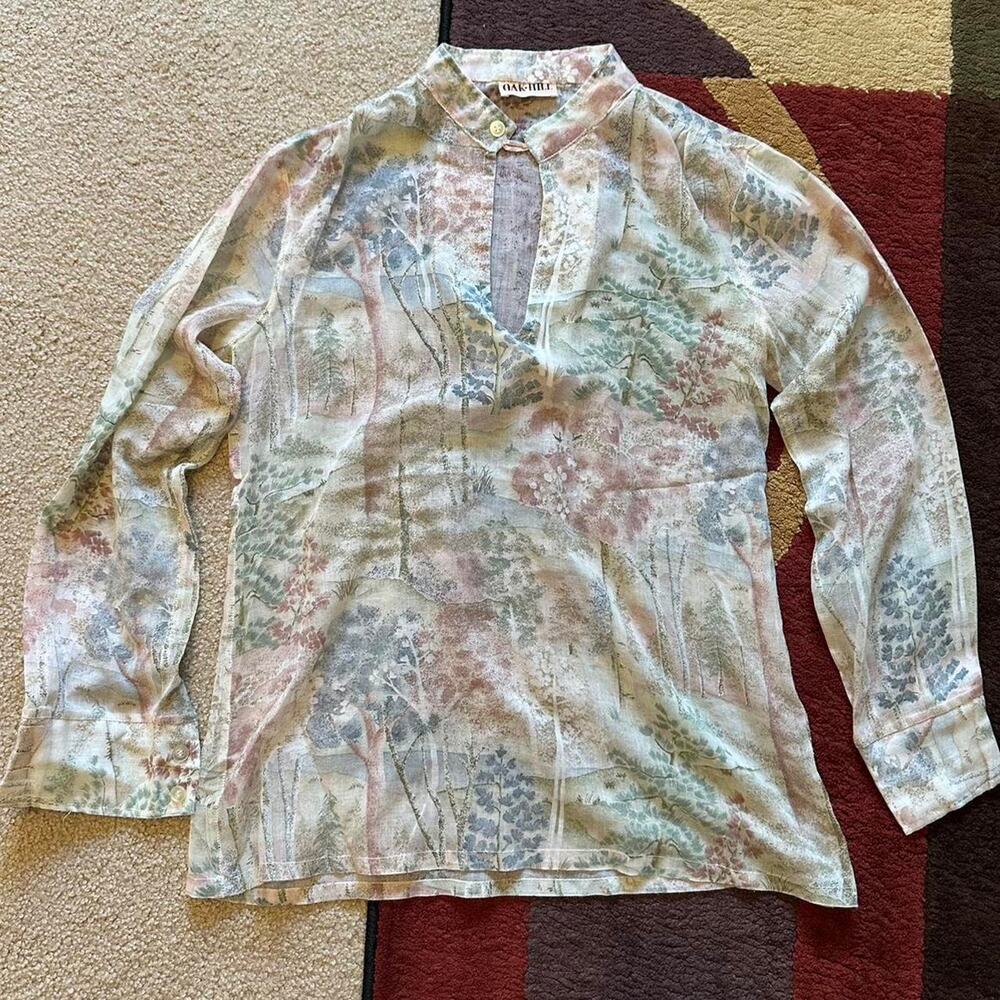 Oak hill watercolor unique blouse